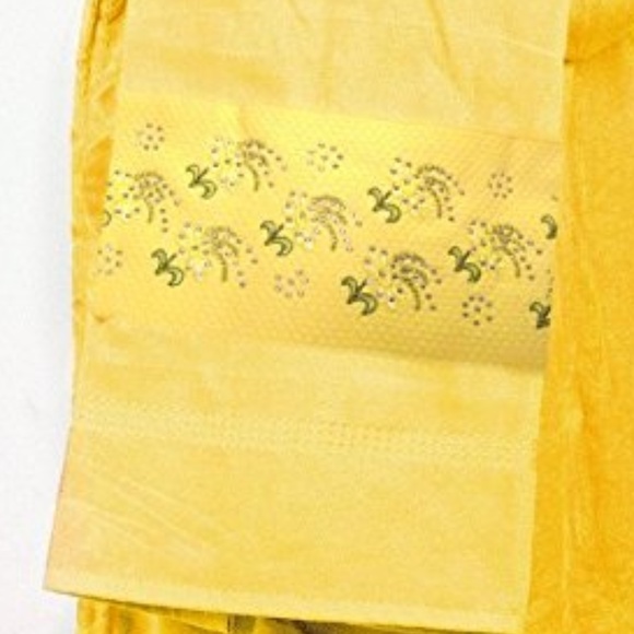 100% Turkish Cotton Bathrobe Ladies Yellow Solid - Picture 3 of 4